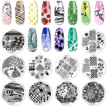 Biutee Nail Stamping Plate Kit 2 Nail Stamper 13 N...