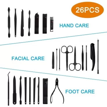 26 PCS Premium Manicure Set, AULLUA Nail Clippers,...