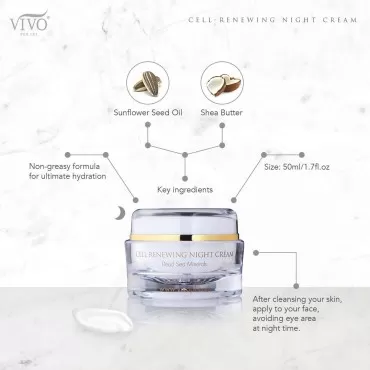 Vivo Per Lei Dead Sea Night Cream - Anti Aging Nig...