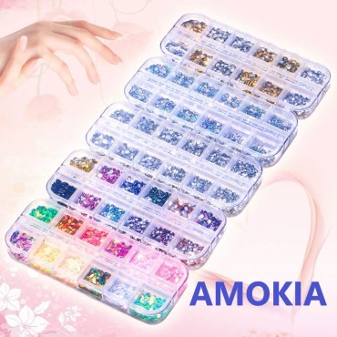 6400pcs Nail Art Rhinestones Nail Crystal Gems Nai...