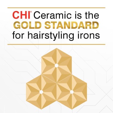 CHI Original Ceramic Hair Straightener Flat Iron | 1 Inch Ceramic Floating Plates | Quick Heat Up | Analog On/Off Switch | Black