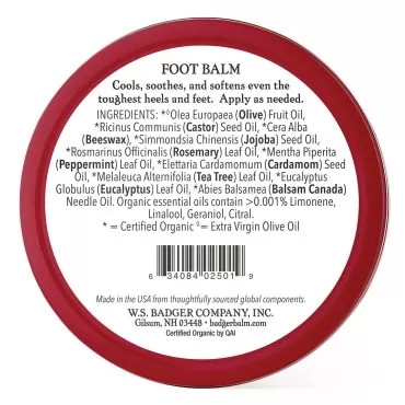 Badger Foot Balm, Organic Tea Tree & Olive Oil Foo...