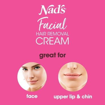 Nad's Gentle & Soothing Facial Hair Removal For Women - Sensitive Depilatory Cream For Delicate Face Areas, 0.99 Oz (4446)