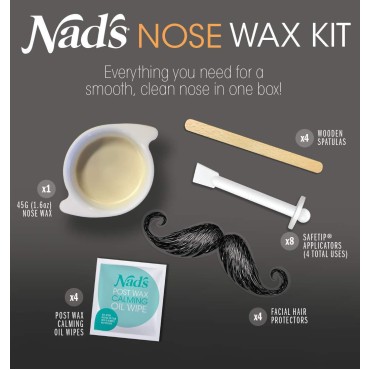 Nad's Nose Wax Kit for Men & Women - Waxing Kit for Quick & Easy Nose Hair Removal, 1 Count