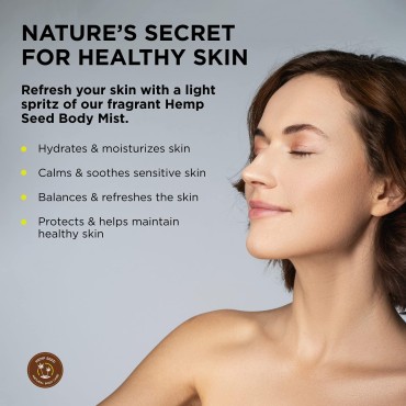 Earthly Body Hemp Seed Moisturizing Body Mist, Ski...