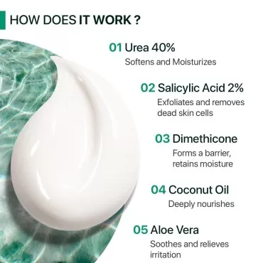 Urea Cream 40 Percent for Feet, 40% Urea Foot Crea...