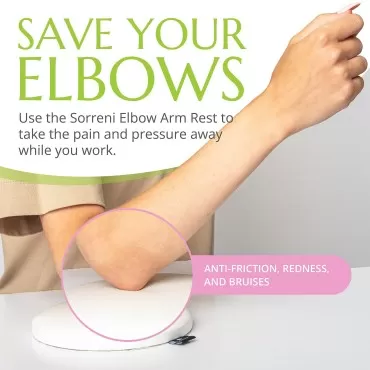 Nail Tech Elbow Rest, Soft Elbow Rest for Nail Tec...