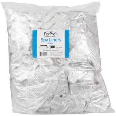 ForPro Spa Liners, Fit All Pedicure Spas, Disposable Pedicure Liners, Clear, 100-Count