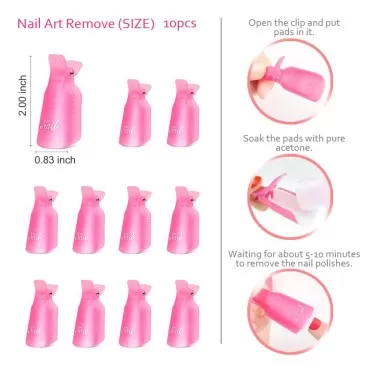 Gel Nail Polish Remover Tools Kit Acetone Acrylic ...