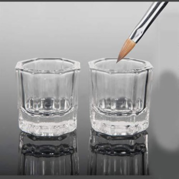 Karlash 2 Nail Art Acrylic Liquid Powder Dappen Dish Nail Crystal Bowl Glass (Dappen Dish) (Pack of 2)
