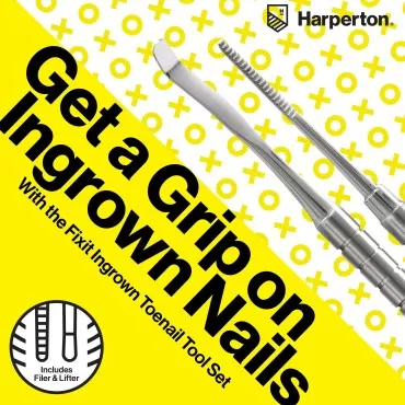 Harperton Fixit - Ingrown Toenail Tool Set Fixit File and Lifters, Professional Stainless Steel Ingrown Toenail Removal Tool Kit