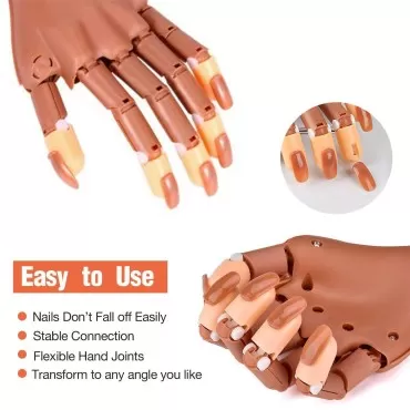Nail Trainning Practice Hand with 200 PCS Nails - ...