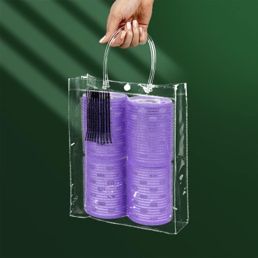 Hair Rollers 8 Pack, Self Grip Hair Curlers Assorted Size Heatless Hair Curlers, Velcro Rollers Styling Curling and Appliances with Storage Bag and Clips (1.5 inch 4 Pack)