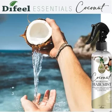 Difeel Essentials Hydrating Coconut Hair Mist 6 oz. - Coconut Oil Hair Mist
