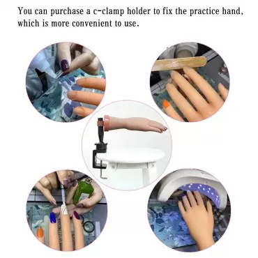 Nail Mannequin Hand, Nail Hand Practice Fake Hand ...