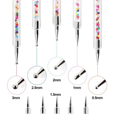 yisinuoo 5PCS (10sizes) 2 Ways Dotting Tools, Nail...