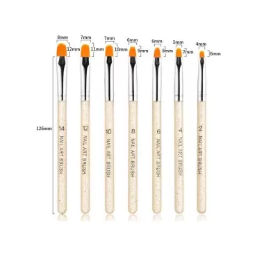 Aoshang 7Pcs Uv Gel Nail Brush, Poly Extension Gel...