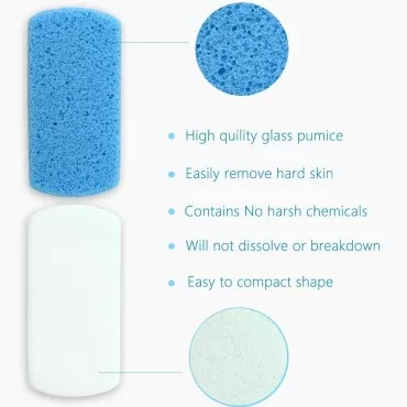 Maryton Foot Pumice Stone for Feet, 100% Siliglass Double Sided Pedicure Tools for Feet Callus Remover, Exfoliates Feet & Smooths Skin
