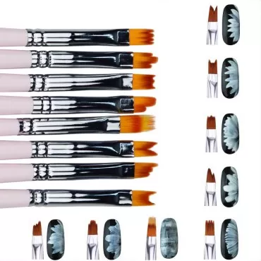 8 Pcs Nail Brush Pen Premium Upgrade Wood Handle, ...