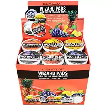 KLEANCOLOR Wizard Pads Nail Polish Remover Pads - 6 Pack