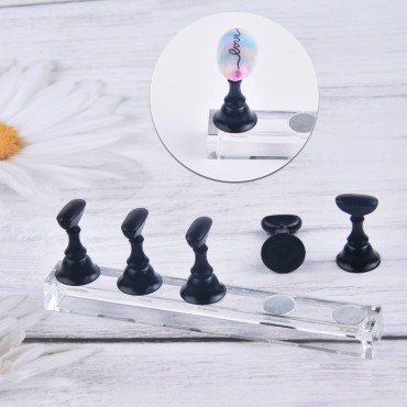 Ycyan 1 Set Acrylic Nail Practice Display Stand Na...