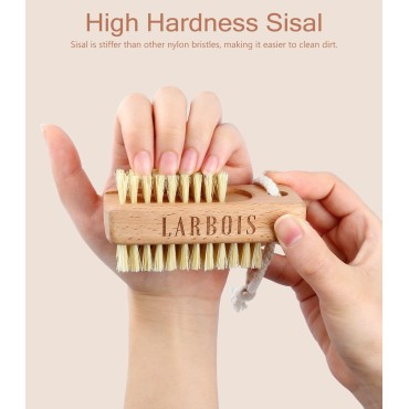 Larbois Nail Brush for Cleaning Fingernails, 2Pack...
