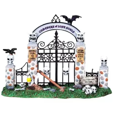 Lemax 83675 Cemetery Gate Table Accent Halloween D...