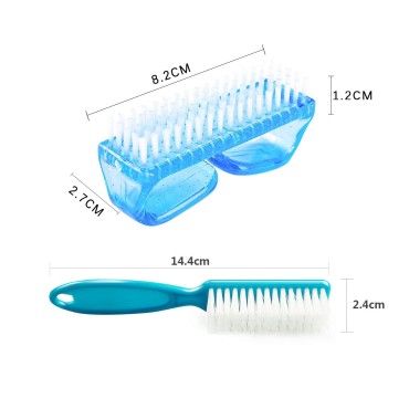 6 Pack Handle Grip Nail Cleaning Brush, Qeedy Fing...