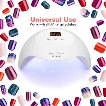 PHIAKLE Professional UV LED Nail Lamp X7 for Gel Polish Led for Gel Nails 3 Timers (White)