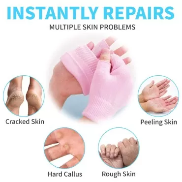 4PCS Moisturizing Gloves and Socks, Gel Spa Moistu...
