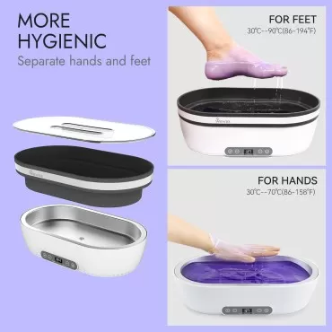Paraffin Wax Machine for Hand and Feet with 4 Pack of Paraffin Wax Wewax, 4500ML Detachable Pot Paraffin Wax Machine for Thermal Hand Wax Paraffin Machine for Wax Bath and Arthritis (Black)