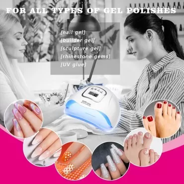 KFE Hardware UV Gel Nail Lamp,150W UV Dryer LED Li...