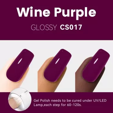 YTD Likomey Gel Nail Polish,1 Pcs 15ml Wine Purple...