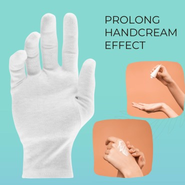 ANSMIO 3 Pairs Cotton Gloves, White Gloves for Dry...