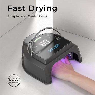 Gelpal 80W Professional Cordless UV LED Nail Lamp,...