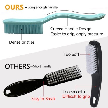 Nail Brush Foot Brush Curved Handle Grip Hand Fing...