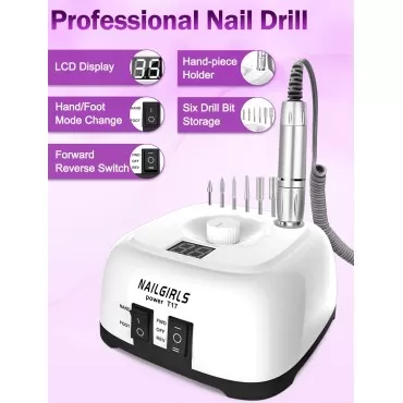 NAILGIRLS Electric Nail Drill Machine - 35000RPM P...