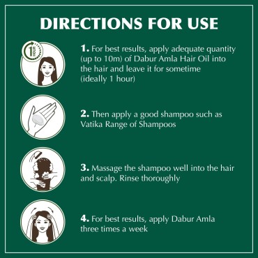 Dabur Amla Hair Oil 500ml, 100 Percent Natural Amla Oil, Enhances Healthy Hair Growth, Nourishes the Scalp and moisturizes the Hair, Authentic and Premium Quality Indian Gooseberry Hair Oil for Adults