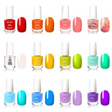 AOMIR kids nail polish set,Non Toxic Kids Nail Pol...