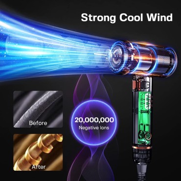 LESCOLTON Ceramic Curling Iron with Cooling Air Long Last 1