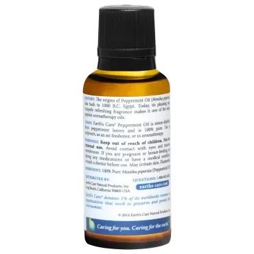 Earth’s Care 100% Pure Peppermint Essential Oil for Aromatherapy - 1 Fl OZ (1/pk)