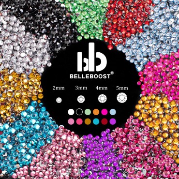 4 Boxes of Flat Back Nail Art Crystal Rhinestones+...