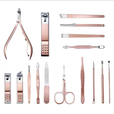 XMOSNZ Manicure Set 16 in 1 Stainless Steel Nail C...