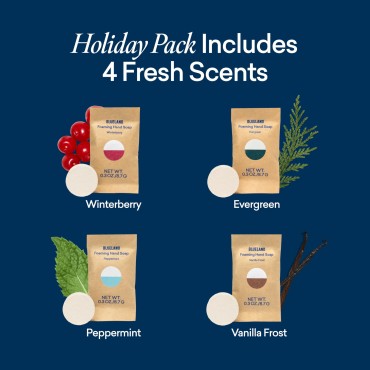 BLUELAND Foaming Hand Soap Tablet Refills - Holida...