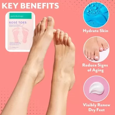 Patchology Rosé Toes - Softening Heel and Foot Mas...