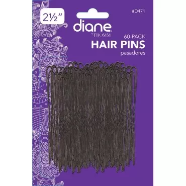 Diane Hair Pins, Black, 2.5