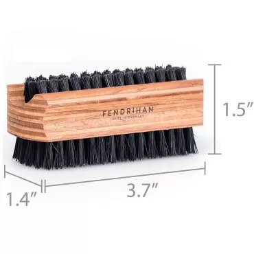 Fendrihan Dual Sided Wood Nail Brush with Black Bo...