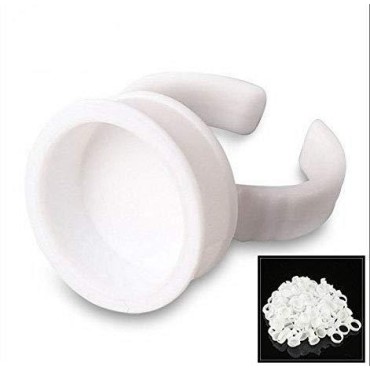 WOIWO Makeup Glue Rings Tattoo Glue Holder Disposa...