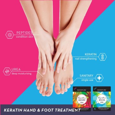 BODIPURE Premium Keratin Gloves and Socks for Hydr...