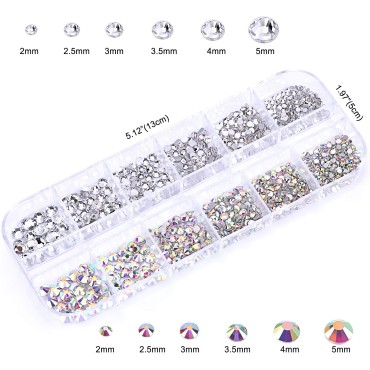 3000 PCS Rhinestones for Craft, PHOGARY AB Rhinest...